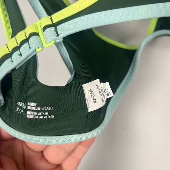 Aerie Wide Strap Plunge Bikini Top and Bikini Bottoms in Sycamore size small - Picture 7 of 11